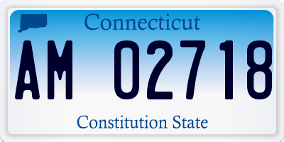 CT license plate AM02718