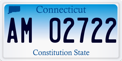 CT license plate AM02722