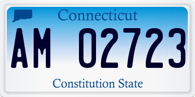 CT license plate AM02723