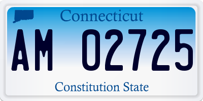 CT license plate AM02725