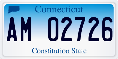 CT license plate AM02726