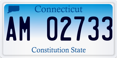 CT license plate AM02733