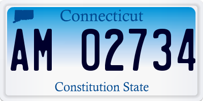 CT license plate AM02734