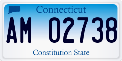 CT license plate AM02738