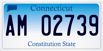 CT license plate AM02739