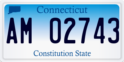 CT license plate AM02743