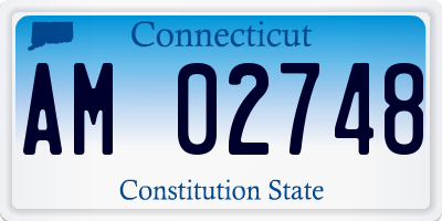CT license plate AM02748