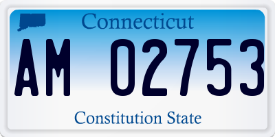 CT license plate AM02753