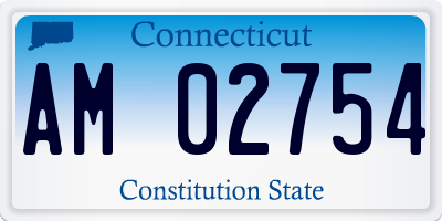 CT license plate AM02754
