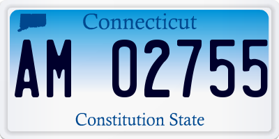 CT license plate AM02755