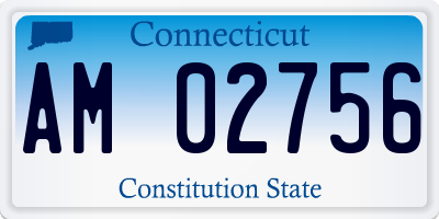 CT license plate AM02756