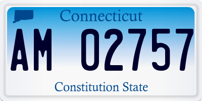 CT license plate AM02757