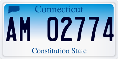 CT license plate AM02774