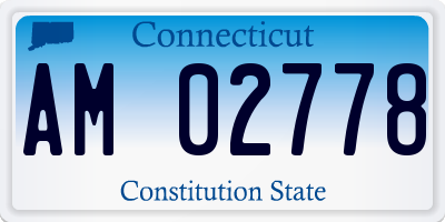 CT license plate AM02778