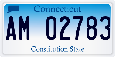 CT license plate AM02783