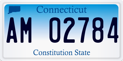 CT license plate AM02784