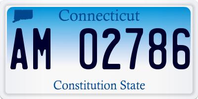 CT license plate AM02786