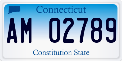 CT license plate AM02789