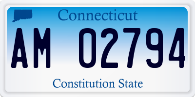 CT license plate AM02794