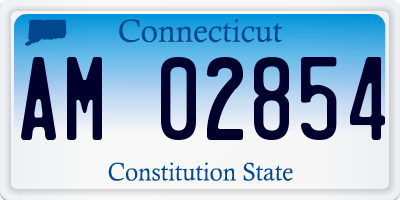 CT license plate AM02854