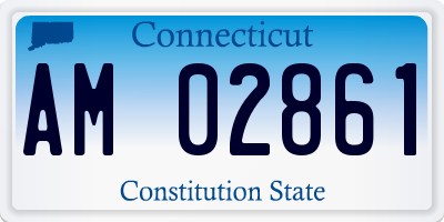 CT license plate AM02861