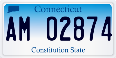 CT license plate AM02874