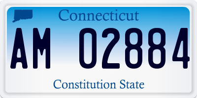 CT license plate AM02884