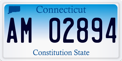CT license plate AM02894
