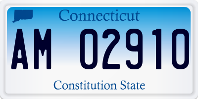 CT license plate AM02910