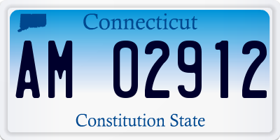 CT license plate AM02912
