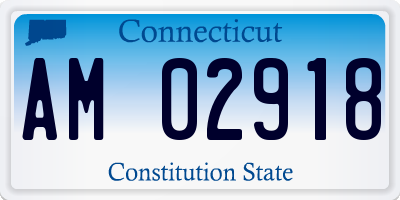 CT license plate AM02918