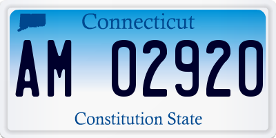 CT license plate AM02920