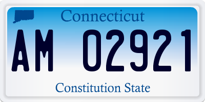 CT license plate AM02921