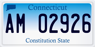 CT license plate AM02926
