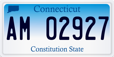CT license plate AM02927