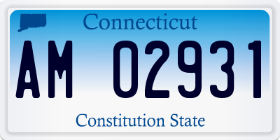 CT license plate AM02931