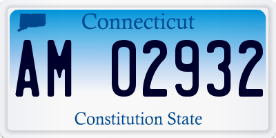 CT license plate AM02932