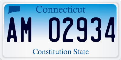 CT license plate AM02934