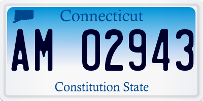 CT license plate AM02943