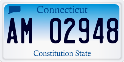 CT license plate AM02948