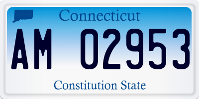 CT license plate AM02953