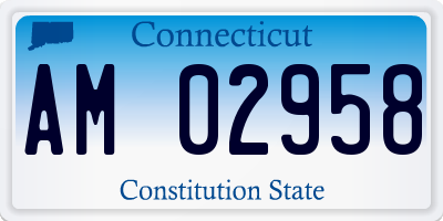 CT license plate AM02958