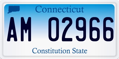 CT license plate AM02966