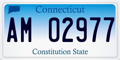 CT license plate AM02977