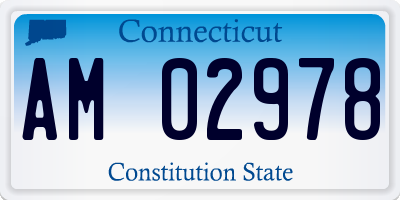CT license plate AM02978