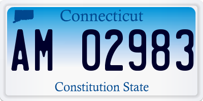 CT license plate AM02983