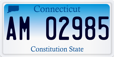 CT license plate AM02985