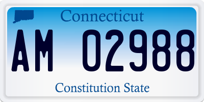 CT license plate AM02988