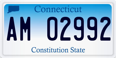 CT license plate AM02992