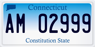CT license plate AM02999